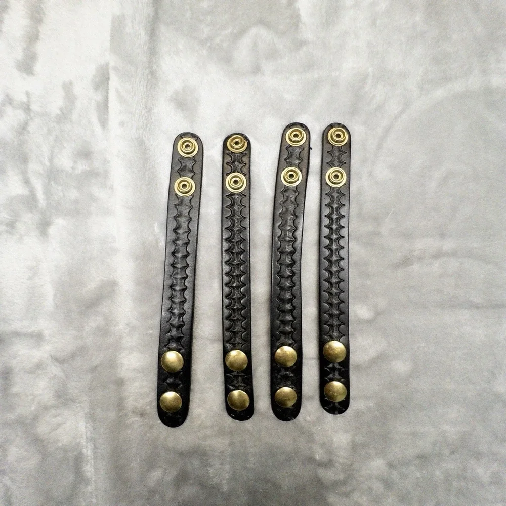 Boston Leather Duty Belt Keepers Qty 4 Black Basketweave Utility Tactical